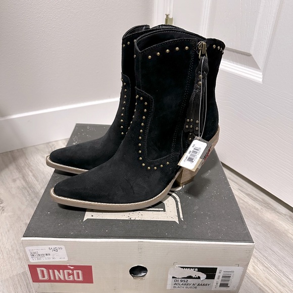 NWT Dingo black leather suede boots size 8 - Picture 2 of 6